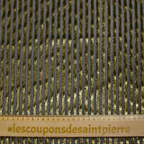 Velours de soie dévoré rayé Lurex fond noir
