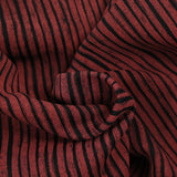 Jersey de polyviscose rayé brique