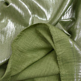 Twill de polyester lamé argent fond vert