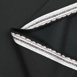Raven black 100% wool heat-sealed twill tailoring fabric