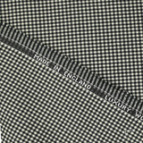 Tejido de traje mini vichy blanco roto y negro de lana y mohair