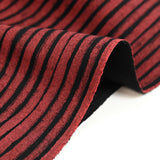 Jersey de polyviscose rayé brique