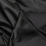 Satin de coton élasthanne noir