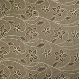 Caban brodé fleurs fond beige chiné