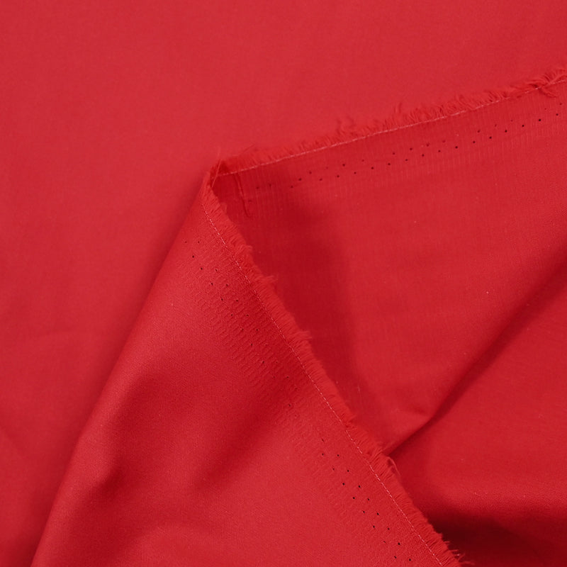 Satin de coton élasthanne rouge