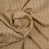Polyester rayé 16mm fond camel