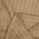 Polyester rayé 16mm fond camel