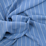 Polyester rayé 16mm fond bleu