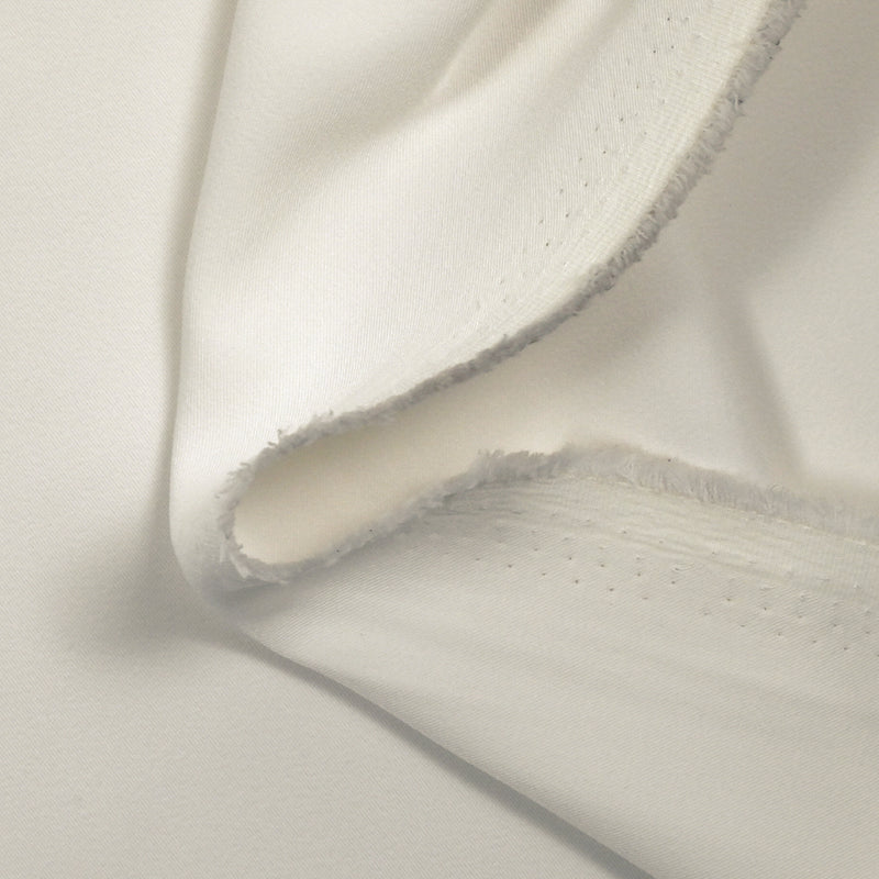 Crêpe de polyester lourd blanc cassé