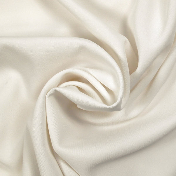 Crêpe de polyester lourd blanc cassé