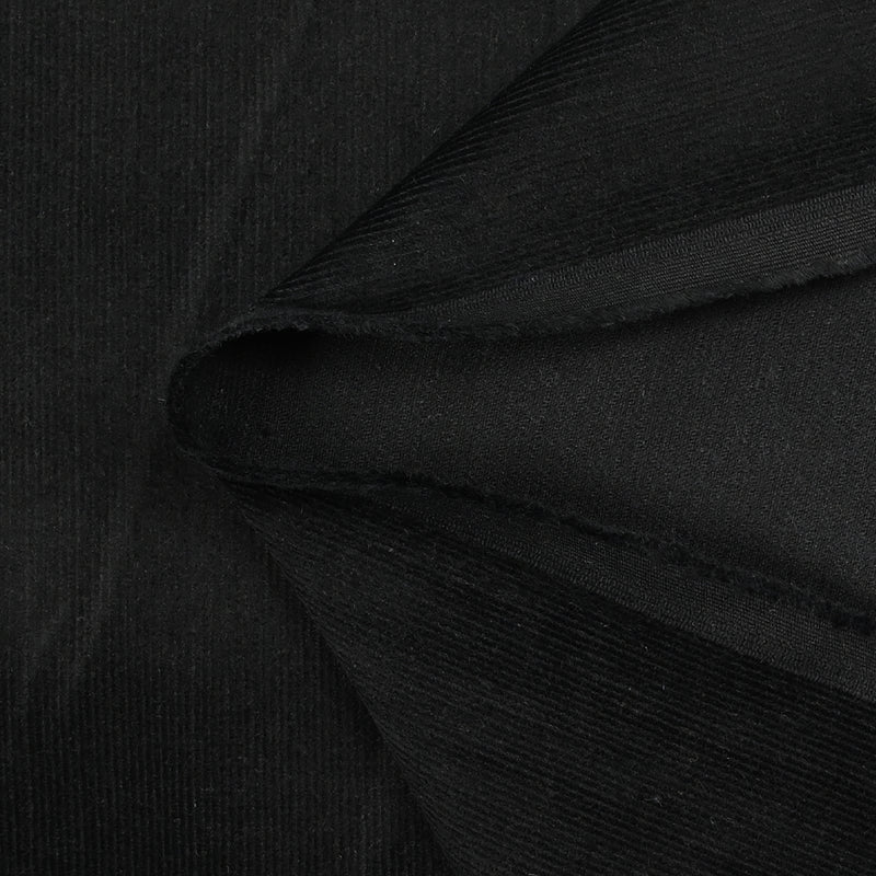 Velours de coton milleraies noir