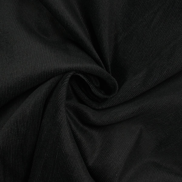 Velours de coton milleraies noir