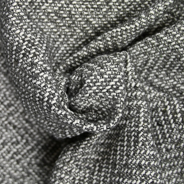 Tweed de laine mélangée bouclette gris