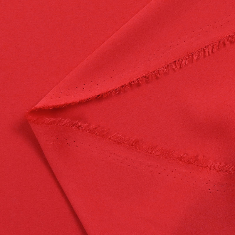 Crêpe georgette polyester rouge fraise