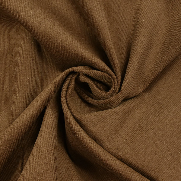 Velours de coton milleraies marron châtain