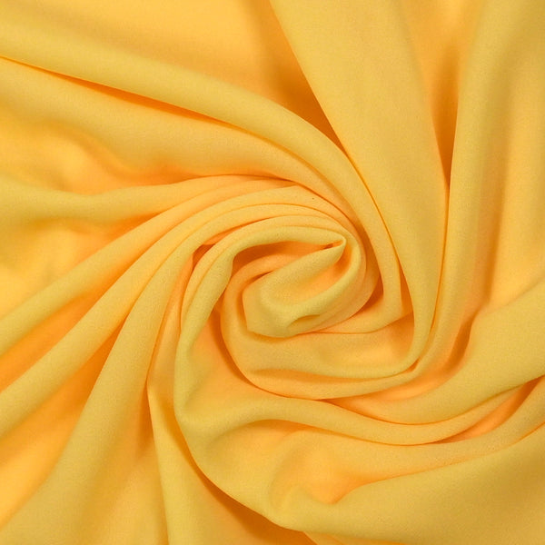 Crêpe georgette polyester jaune tournesol