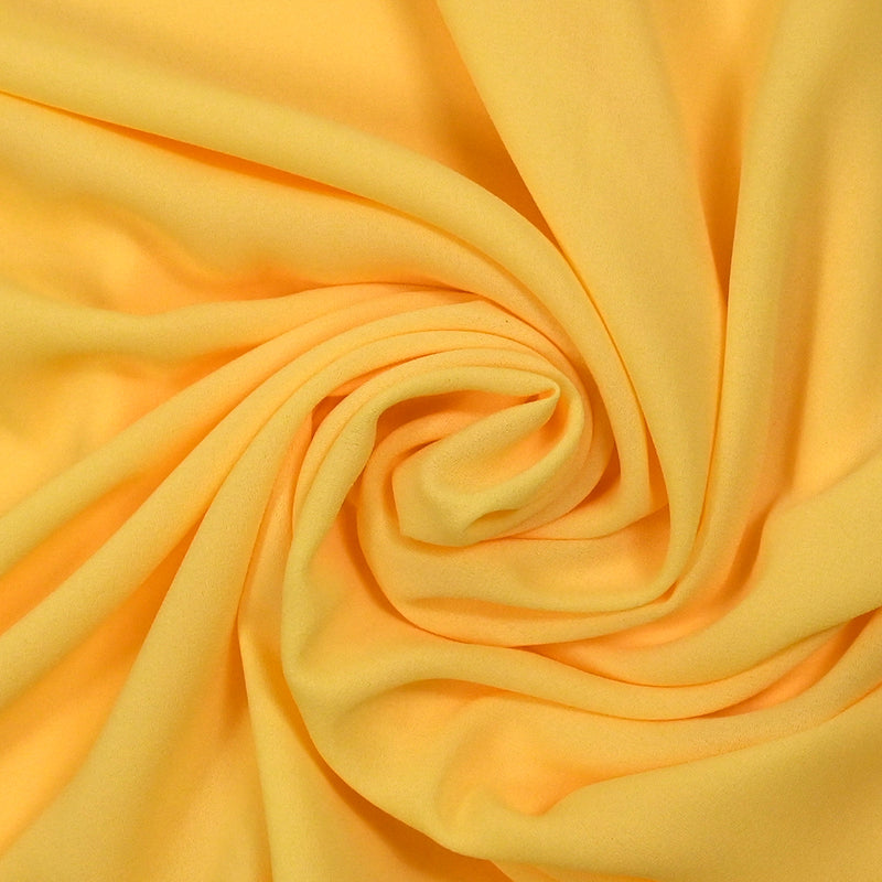 Crêpe georgette polyester jaune tournesol