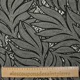 Twill de viscose imprimé nature en pointillés écru et noir
