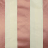 100% tafetán de seda a rayas rosa y blanco roto