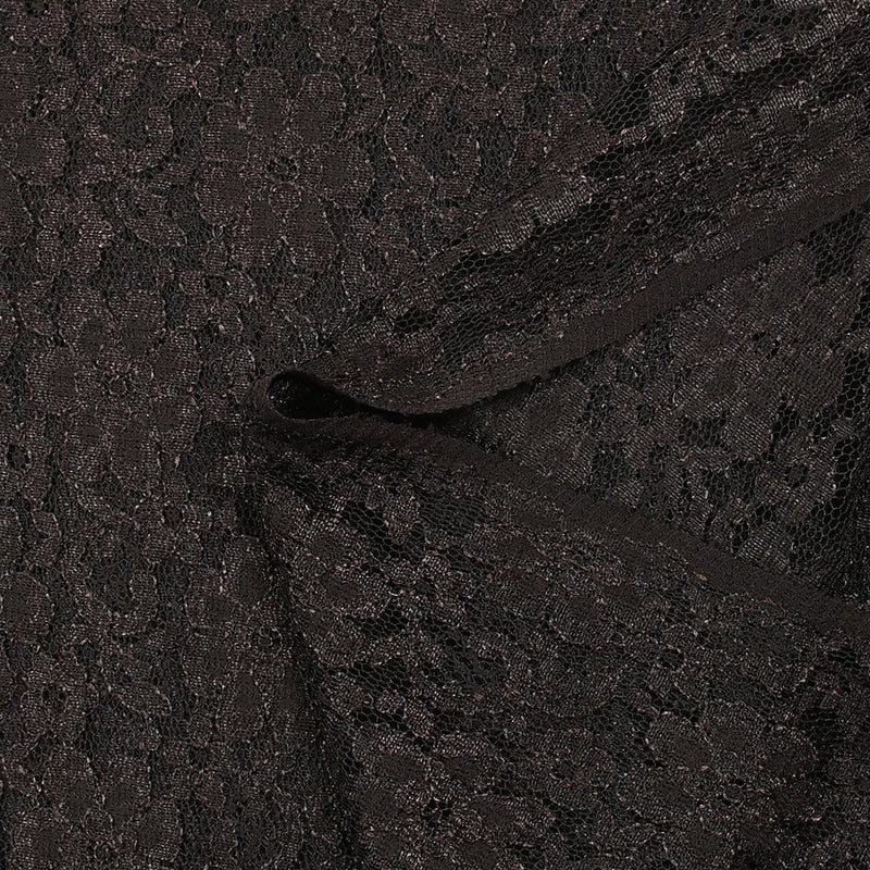 Dentelle polyester Leilani marron cachou