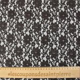 Dentelle polyester Leilani marron cachou