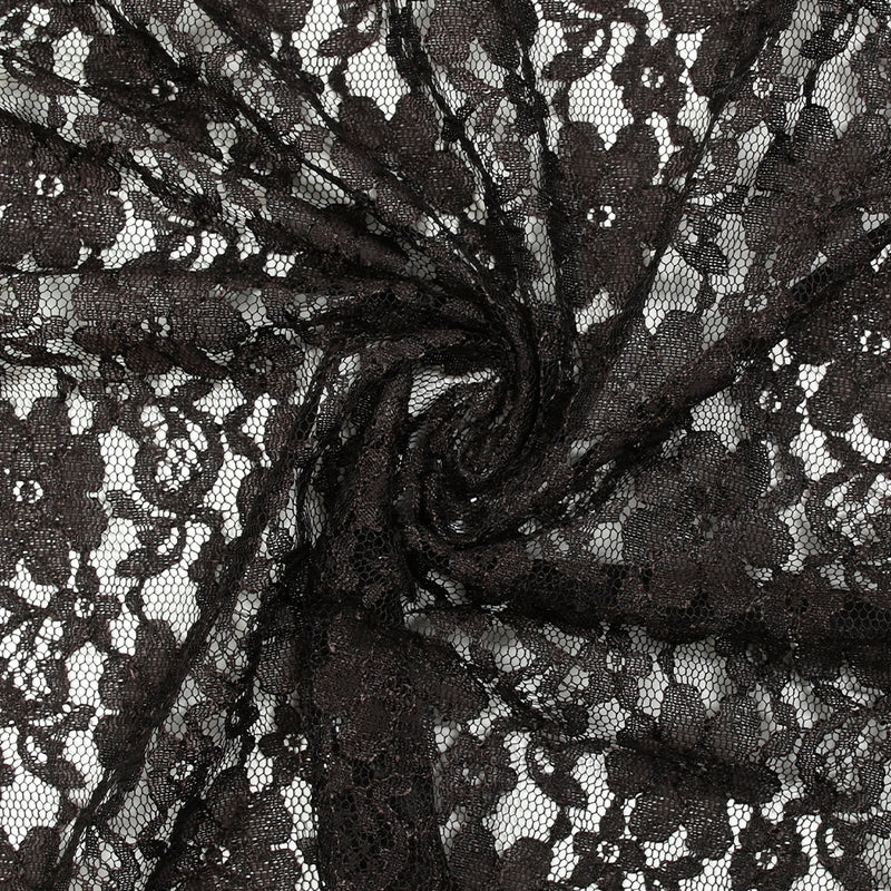 Dentelle polyester Leilani marron cachou