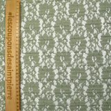 Dentelle plissée polyester Lisianthus vert sauge