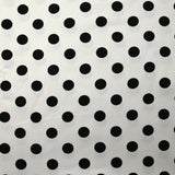Twill de viscose imprimé à pois fond blanc cassé