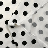 Twill de viscose imprimé à pois fond blanc cassé