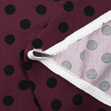 Twill de viscose imprimé à pois fond lie de vin