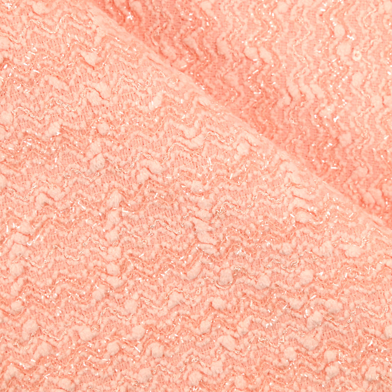 Maille plumetis sequin irisée rose poudré