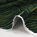 Twill de viscose imprimé nature abstraite vert fond noir