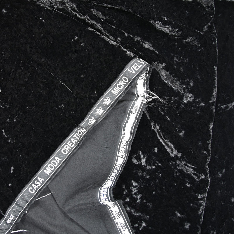 Velours frappé polyester noir