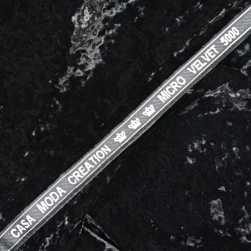 Velours frappé polyester noir