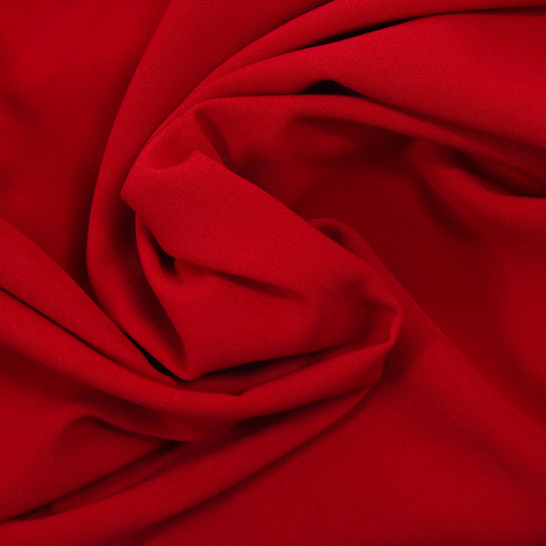 Crêpe polyester lourd rouge