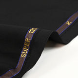 Tissu tailleur 100% laine Super 120's noir