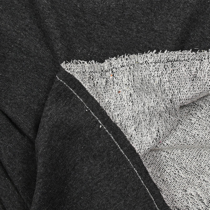 Molleton de coton french terry gris foncé