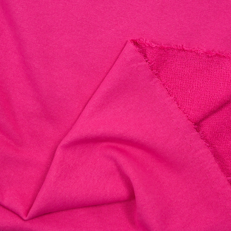 Molleton de coton french terry fuchsia