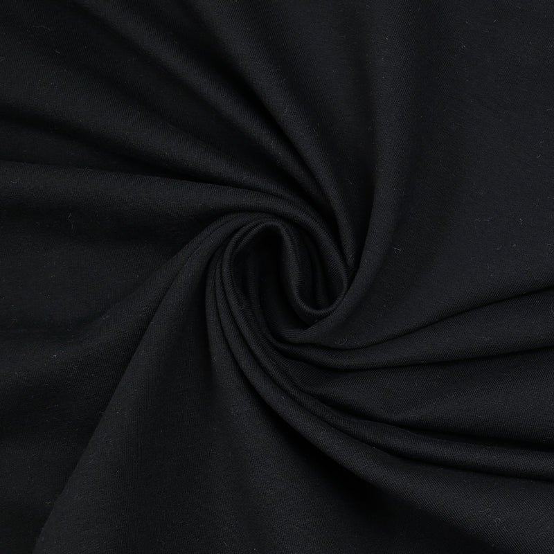 Jersey coton french terry noir