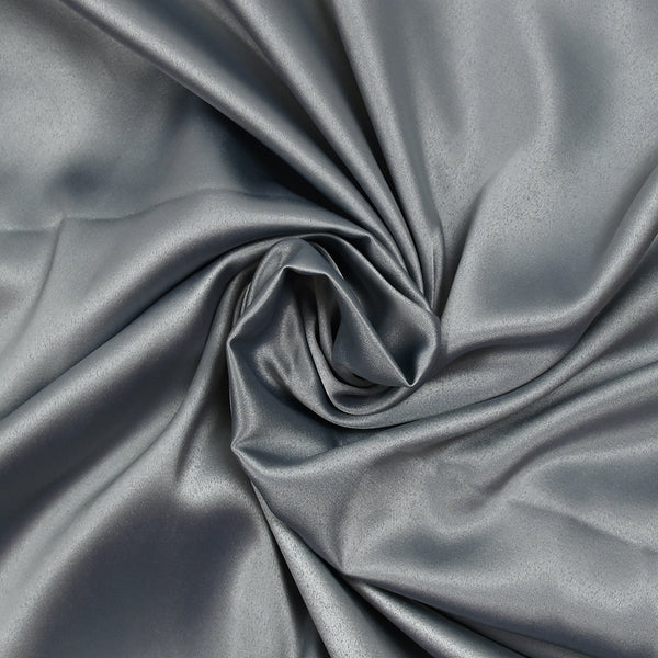 Satin de polyester fin argent