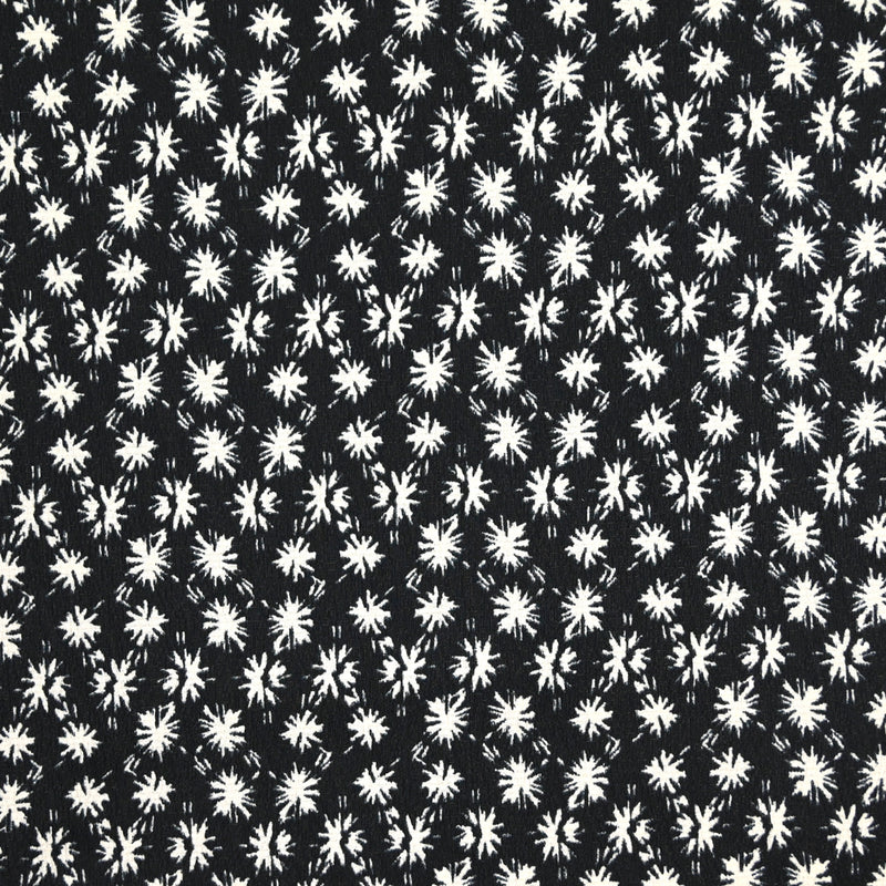 Jersey de polyester crinkle étoile filante fond noir