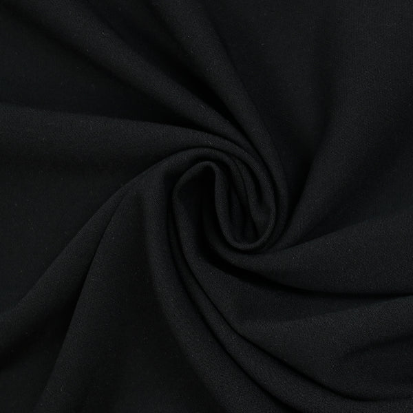 Crêpe de polyester lourd Tania noir