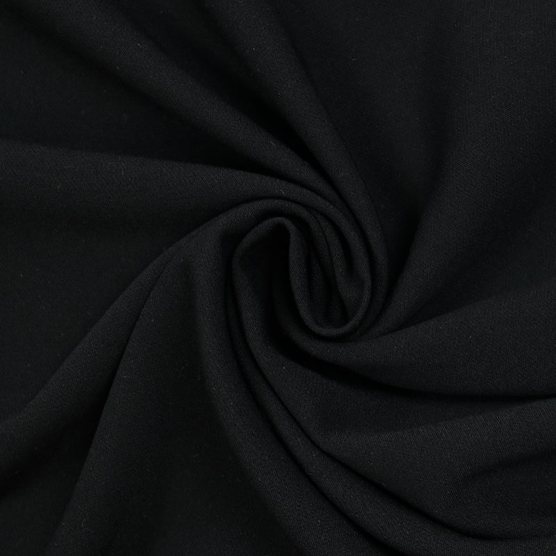 Crêpe de polyester lourd Tania noir