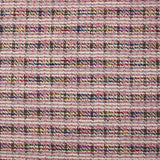 Maille aspect tweed lurex à carreaux rose
