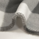 Polaire imprimée vichy gris et blanc