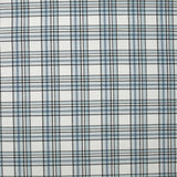 Bengaline polyviscose tartan bleu fond blanc