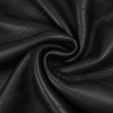 Bombardier simili cuir noir envers mouton taupe