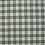 Bengaline polyviscose tartan vert fond blanc