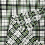 Bengaline polyviscose tartan vert fond blanc