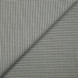 Bengaline polyviscose mini carreaux vert-de-gris et noir fond blanc